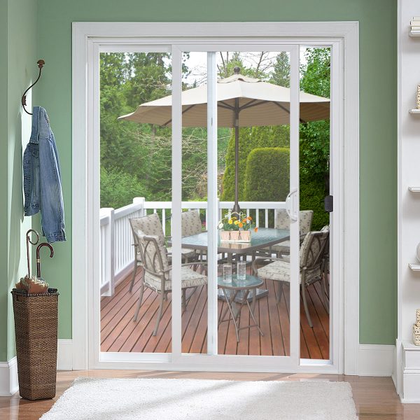 White Series 311 Sliding Patio Door Opening To A Deck