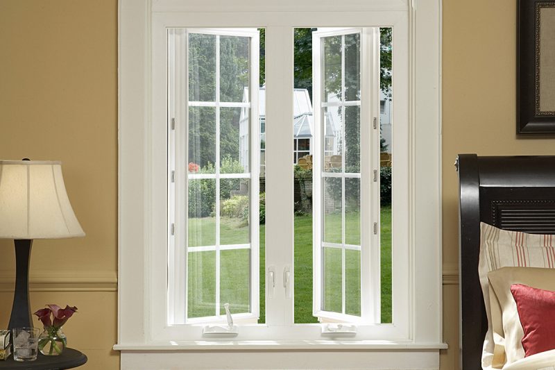 White Dual Vent 2 Lite Series 750 Casement Window