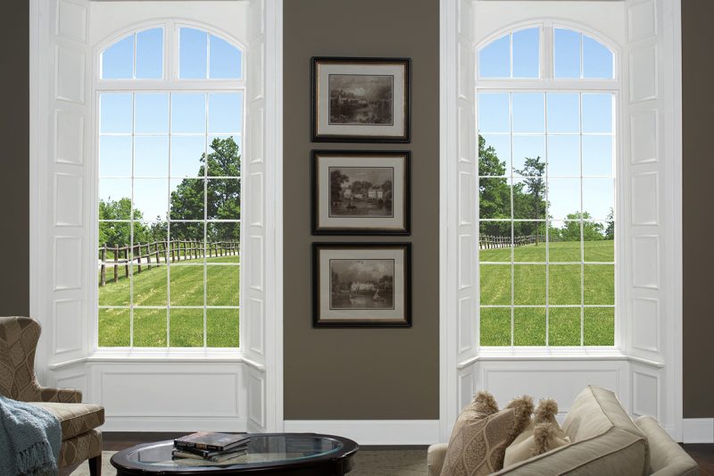 White Series 8300 Picture Windows with Colonial Grids