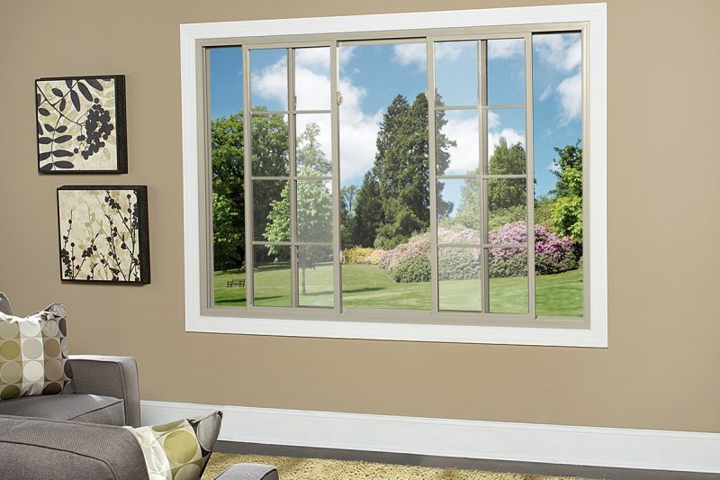 Almond Series 8700 3 Lite Sliding Window