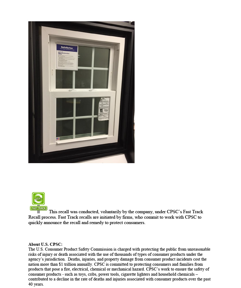 Atrium Window Label Atrium Recall Notice | Atrium Windows & Doors