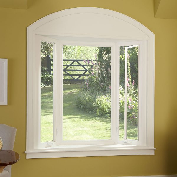 White Bay Window with Casement Flankers